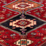 Shiraz Persian Rug 6'7" x 5'9" - Semi Antique Geometric Blue, Red Hand Knotted | side view | SKU 112742