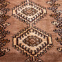 Shiraz Persian Rug 6x3 ft - Semi Antique Geometric Blue, Red Hand Knotted | side view | SKU 112746