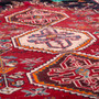 Shiraz Persian Rug 4'11" x 2'11" - Semi Antique Geometric Blue, Red Hand Knotted | side view | SKU 112749