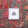 Sirjan Persian Rug 10'12" x 6'7" - Semi Antique Medallion Red, Navy Blue Hand Knotted | full view | SKU 112752