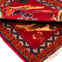 Shiraz Persian Rug 1x1 ft - Semi Antique Tree of Life, Geometric Red, Orange, Cream Hand Knotted | detail view | SKU 112754