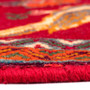 Shiraz Persian Rug 1'9" x 1'9" - Semi Antique Geometric Blue, Red Hand Knotted | back view | SKU 112754