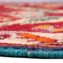 Shiraz Persian Rug 2x1 ft - Semi Antique Geometric Blue, Red Hand Knotted | back view | SKU 112755