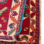 Shiraz Persian Rug 2x1 ft - Semi Antique Geometric Blue, Red Hand Knotted | pile detail | SKU 112755