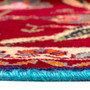 Shiraz Persian Rug 2'2" x 1'12" - Semi Antique Geometric Blue, Red Hand Knotted | back view | SKU 112757