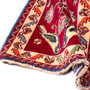 Shiraz Persian Rug 2x1 ft - Semi Antique Tree of Life, Geometric Red, Cream, Green Hand Knotted | detail view | SKU 112757