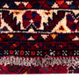Shiraz Persian Rug 8'8" x 5'9" - Semi Antique Geometric Blue, Red Hand Knotted | pile detail | SKU 112761