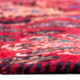 Shiraz Persian Rug 5'4" x 3'5" - Semi Antique Geometric Blue, Red Hand Knotted | back view | SKU 112764