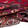 Shiraz Persian Rug 8x5 ft - Semi Antique Geometric Blue, Red Hand Knotted | detail view | SKU 112766