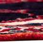 Shiraz Persian Rug 8'1" x 4'7" - Semi Antique Geometric Blue, Red Hand Knotted | back view | SKU 112767