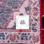 Shiraz Persian Rug 8x4 ft - Semi Antique Geometric Blue, Red Hand Knotted | full view | SKU 112767