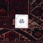 Shiraz Persian Rug 8x6 ft - Semi Antique Geometric Blue, Red Hand Knotted | full view | SKU 112770