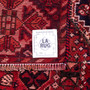 Shiraz Persian Rug 4'9" x 2'9" - Semi Antique Geometric Blue, Red Hand Knotted | full view | SKU 112771