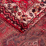 Shiraz Persian Rug 5'1" x 3'5" - Semi Antique Geometric Blue, Red Hand Knotted | corner detail | SKU 112774