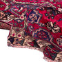 Shiraz Persian Rug 6'7" x 3'11" - Semi Antique Geometric Blue, Red Hand Knotted | detail view | SKU 112777