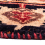 Shiraz Persian Rug 7'9" x 4'11" - Semi Antique Geometric Blue, Red Hand Knotted | back view | SKU 112778