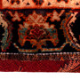 Shiraz Persian Rug 7x4 ft - Semi Antique Geometric Blue, Red Hand Knotted | pile detail | SKU 112778