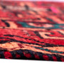 Shiraz Persian Rug 7x3 ft - Semi Antique Geometric Blue, Red Hand Knotted | back view | SKU 112781
