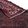 Shiraz Persian Rug 4'7" x 3'5" - Semi Antique Geometric Blue, Red Hand Knotted | corner detail | SKU 112783