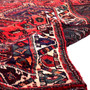 Shiraz Persian Rug 8'2" x 4'9" - Semi Antique Geometric Blue, Red Hand Knotted | detail view | SKU 112785