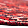 Shiraz Persian Rug 7'6" x 4'7" - Semi Antique Geometric Blue, Red Hand Knotted | back view | SKU 112788