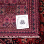 Shiraz Persian Rug 8'8" x 2'9" - Semi Antique Geometric Blue, Red Hand Knotted | full view | SKU 112791