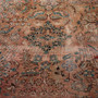 Tabriz Persian Rug 11'6" x 2'6" - Semi Antique Medallion Red, Cream Hand Knotted | side view | SKU 112801