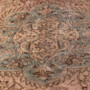 Tabriz Persian Rug 12'12" x 9'8" - Semi Antique Medallion Red, Cream Hand Knotted | side view | SKU 112804