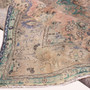 Tabriz Persian Rug 12'6" x 9'9" - Semi Antique Medallion Red, Cream Hand Knotted | detail view | SKU 112806