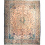 Tabriz Persian Rug 12'6" x 9'9" - Semi Antique Medallion Red, Cream Hand Knotted | front view | SKU 112806