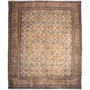 Tabriz Persian Rug 12x9 ft - Semi Antique Afshan All-Over, Shah Abbasi Cream, Camel, Brown Hand Knotted | front view | SKU 112822
