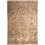 Tabriz Persian Rug 11'1" x 7'3" - Semi Antique Medallion Red, Cream Hand Knotted | front view | SKU 112828