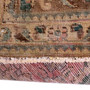 Tabriz Persian Rug 11'1" x 7'3" - Semi Antique Medallion Red, Cream Hand Knotted | pile detail | SKU 112828