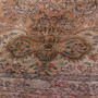 Tabriz Persian Rug 13'5" x 10'0" - Semi Antique Medallion Red, Cream Hand Knotted | side view | SKU 112831
