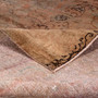 Tabriz Persian Rug 12x9 ft - Semi Antique Medallion Cream, Beige, Taupe Hand Knotted | corner detail | SKU 112832