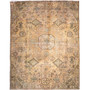 Tabriz Persian Rug 10'2" x 6'11" - Semi Antique Medallion Red, Cream Hand Knotted | front view | SKU 112833