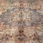 Tabriz Persian Rug 11'1" x 8'0" - Semi Antique Medallion Red, Cream Hand Knotted | side view | SKU 112834