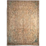 Tabriz Persian Rug 10x7 ft - Semi Antique Medallion Red, Cream Hand Knotted | front view | SKU 112835