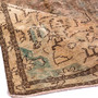 Tabriz Persian Rug 10'11" x 7'5" - Semi Antique Medallion Red, Cream Hand Knotted | detail view | SKU 112835