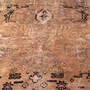 Tabriz Persian Rug 7'5" x 4'4" - Semi Antique Medallion Red, Cream Hand Knotted | side view | SKU 112836