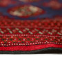 Turkmen Persian Rug 7'7" x 4'3" - Semi Antique Geometric Crimson, Navy Blue Hand Knotted | back view | SKU 110135