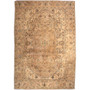 Tabriz Persian Rug 9x6 ft - Semi Antique Medallion Red, Cream Hand Knotted | front view | SKU 112838
