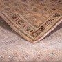 Tabriz Persian Rug 9'6" x 6'6" - Semi Antique Medallion Red, Cream Hand Knotted | corner detail | SKU 112844