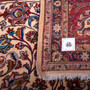 Kashmar Persian Rug 11'4" x 8'2" - Semi Antique Afshan Crimson, Ivory Hand Knotted | full view | SKU 112848