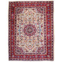 Kashmar Persian Rug 11'3" x 8'0" - Semi Antique Afshan Crimson, Ivory Hand Knotted | front view | SKU 112849
