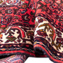 Hosseinabad Persian Rug 9x3 ft - Semi Antique Medallion Crimson, Ivory Hand Knotted | detail view | SKU 112851