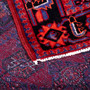 Ferdos Persian Rug 10'8" x 3'7" - Semi Antique Geometric Red, Beige Hand Knotted | corner detail | SKU 112853