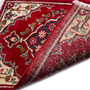 Tabriz Persian Rug 2'4" x 1'9" - Semi Antique Medallion Red, Cream Hand Knotted | corner detail | SKU 112854