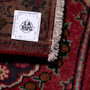 Tabriz Persian Rug 2'4" x 1'9" - Semi Antique Medallion Red, Cream Hand Knotted | full view | SKU 112855