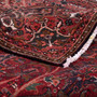 Heriz Persian Rug 9'2" x 5'9" - Semi Antique Medallion Red, Brown Hand Knotted | corner detail | SKU 112856